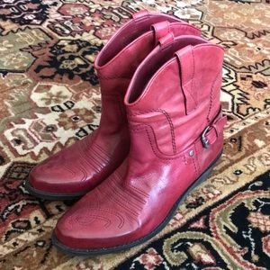 Franco Sarto Red Cowboy Boots